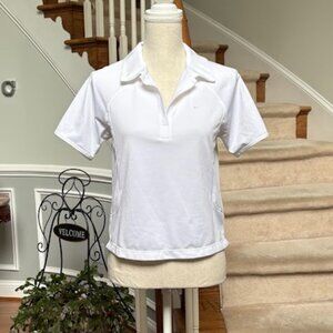 Nike Sphere Dry Women's Tennis Polo Shirt Top White Pullover Short Sleeve M
